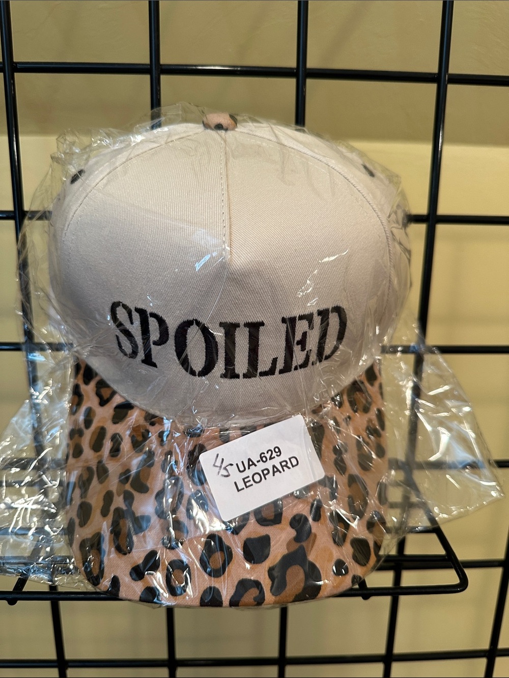 Zenana Outfitters SPOILED' Leopard Cap - Cream & Brown